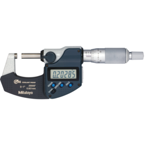 Mitutoyo Metric/Inch Coolant Proof Micrometer with 0-1 inch range