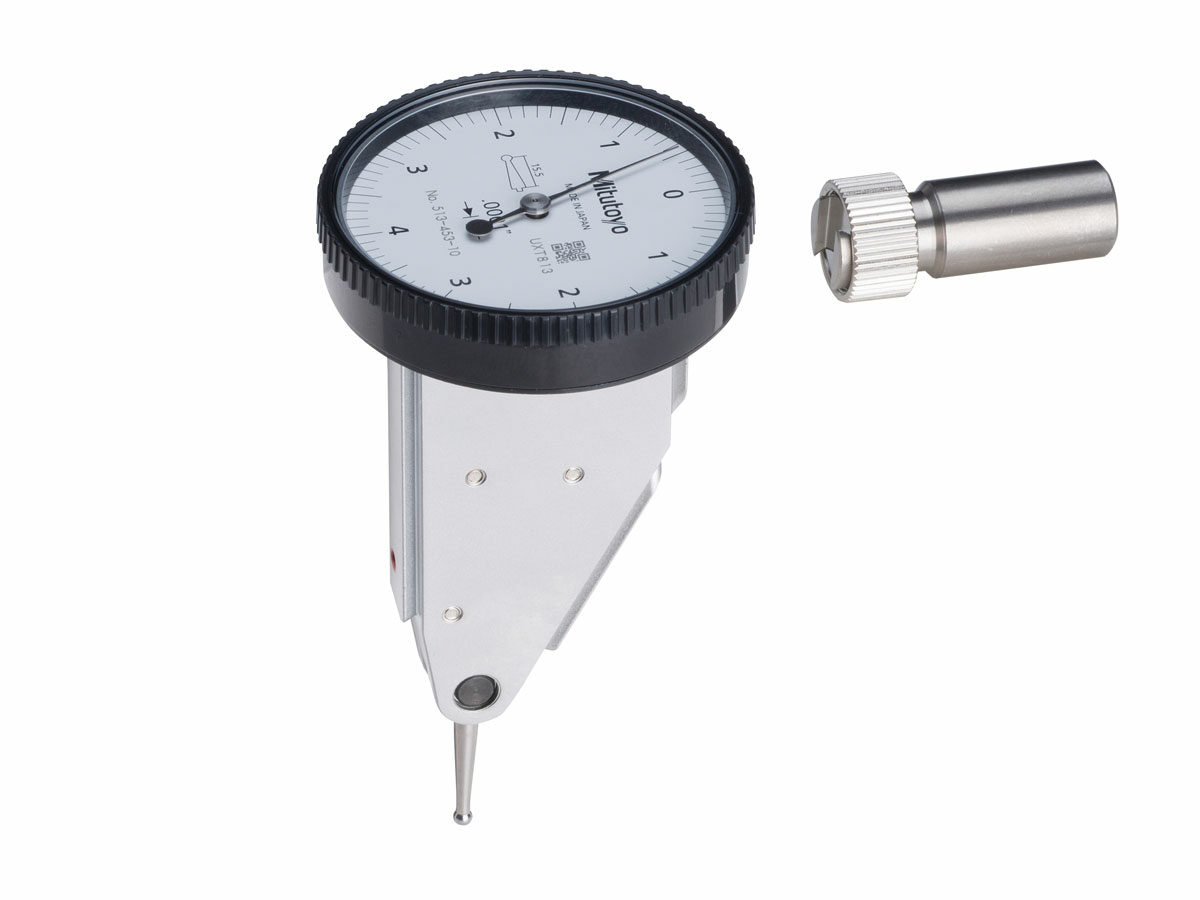 Mitutoyo's Horizontal Type-Tilted, Vertical and Parallel Test Indicator with White Dial